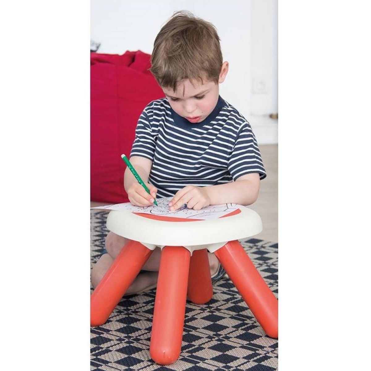 SMOBY Kid tabouret rouge