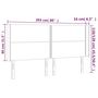 Voir la diapositive 6 : VIDAXL Tete de lit a LED Bleu fonce 203x16x118/128 cm Velours