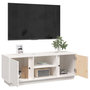 Voir la diapositive 5 : VIDAXL Meuble TV Blanc 110x35x40,5 cm Bois de pin massif