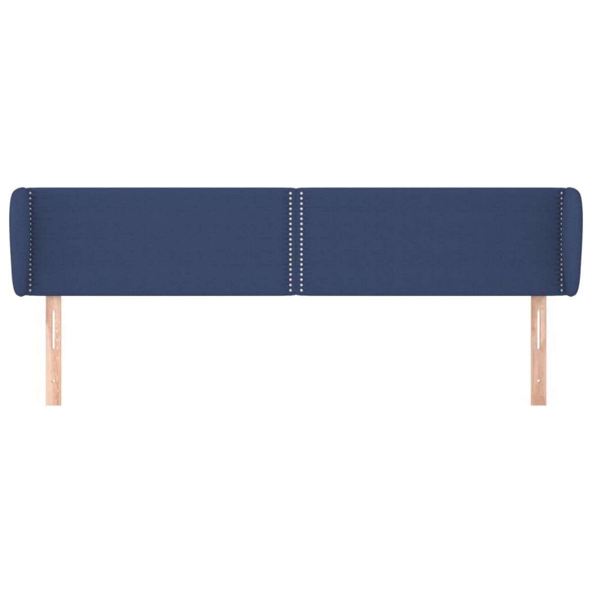 VIDAXL Tete de lit avec oreilles Bleu 163x23x78/88 cm Tissu
