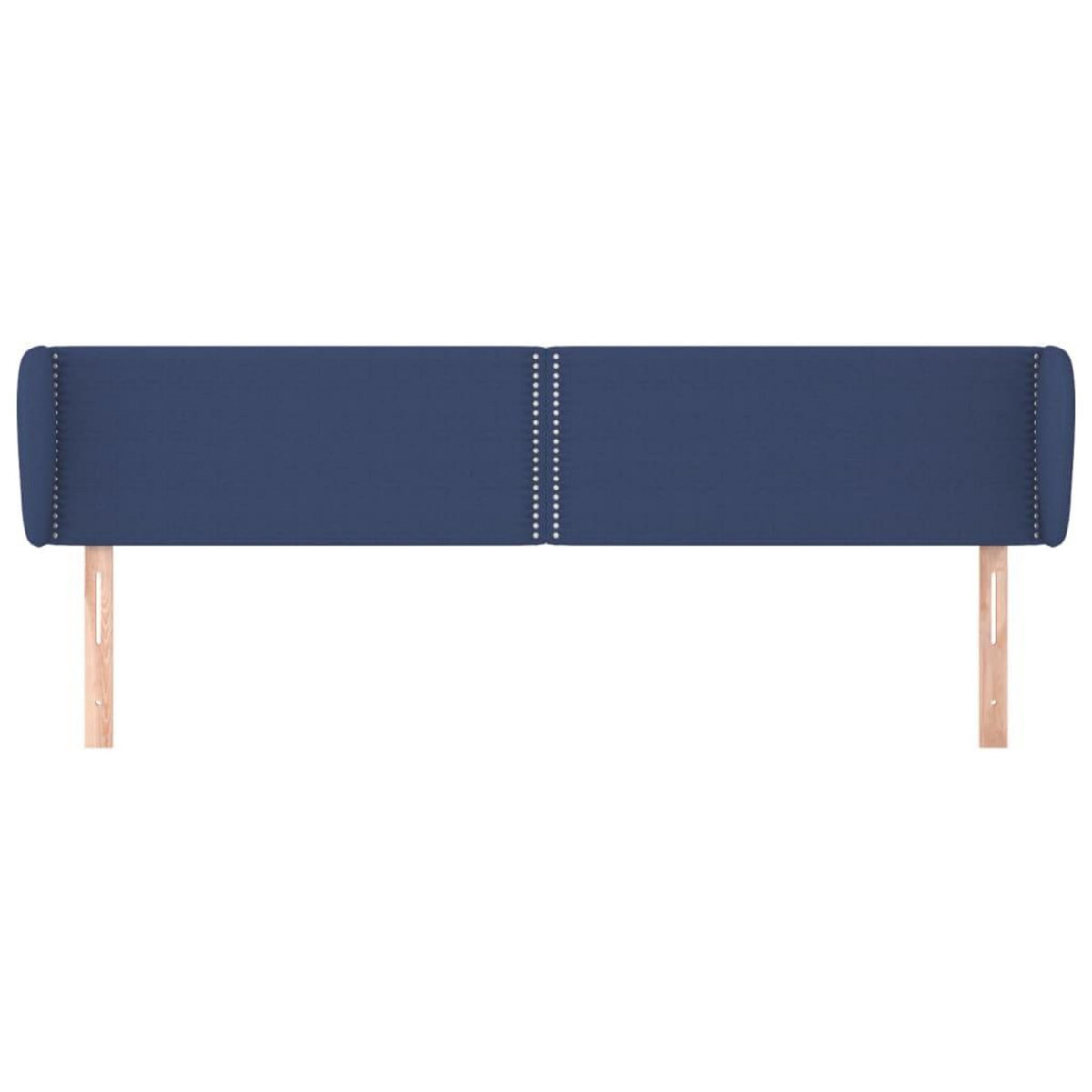 VIDAXL Tete de lit avec oreilles Bleu 163x23x78/88 cm Tissu