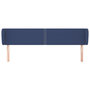 Voir la diapositive 3 : VIDAXL Tete de lit avec oreilles Bleu 163x23x78/88 cm Tissu