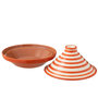Voir la diapositive 2 : Paris Prix Plat à Tajine en Céramique  Granada Rayure  28cm Orange