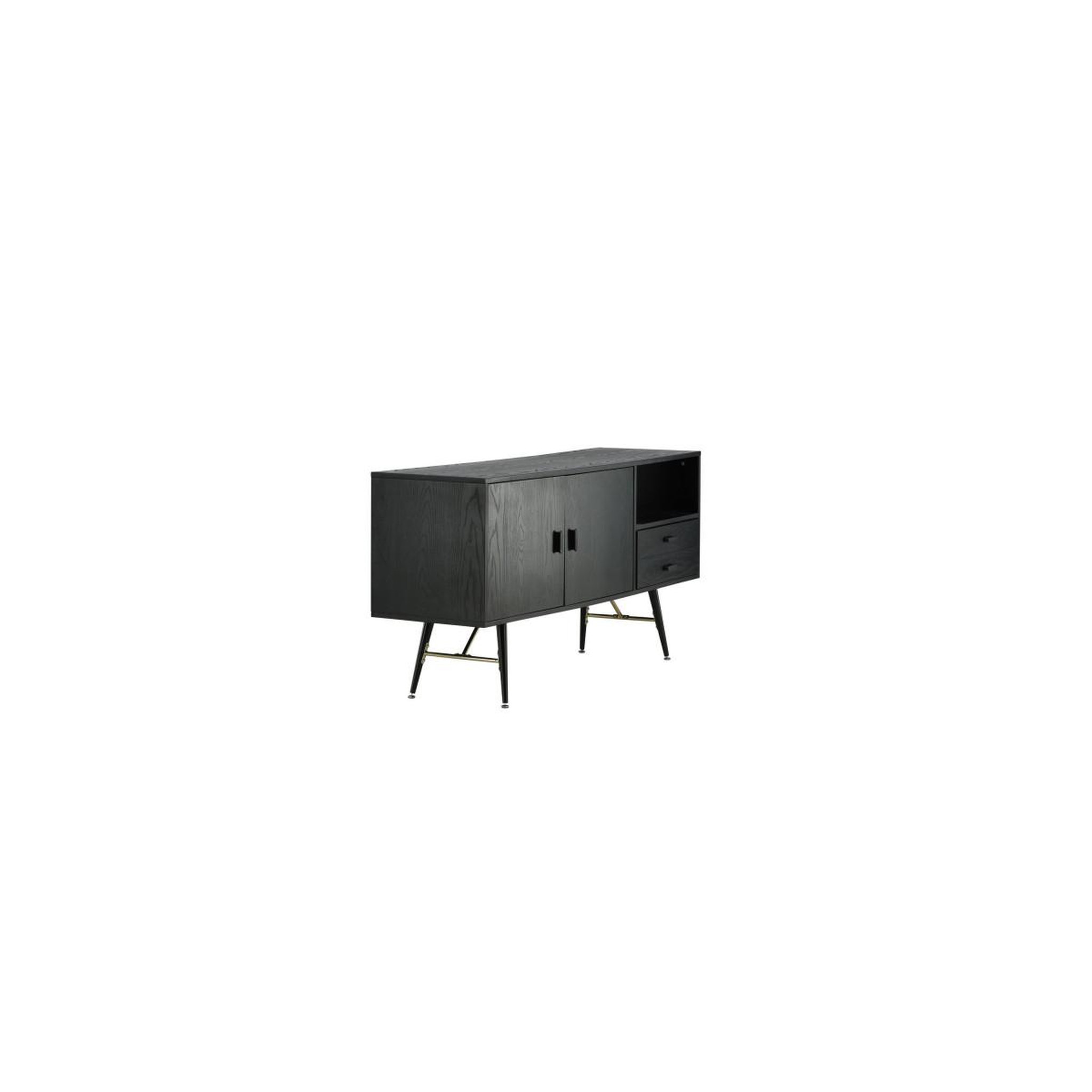 Voir la diapositive 2 : Paris Prix Bahut 2 portes & 2 tiroirs  gold  160cm noir