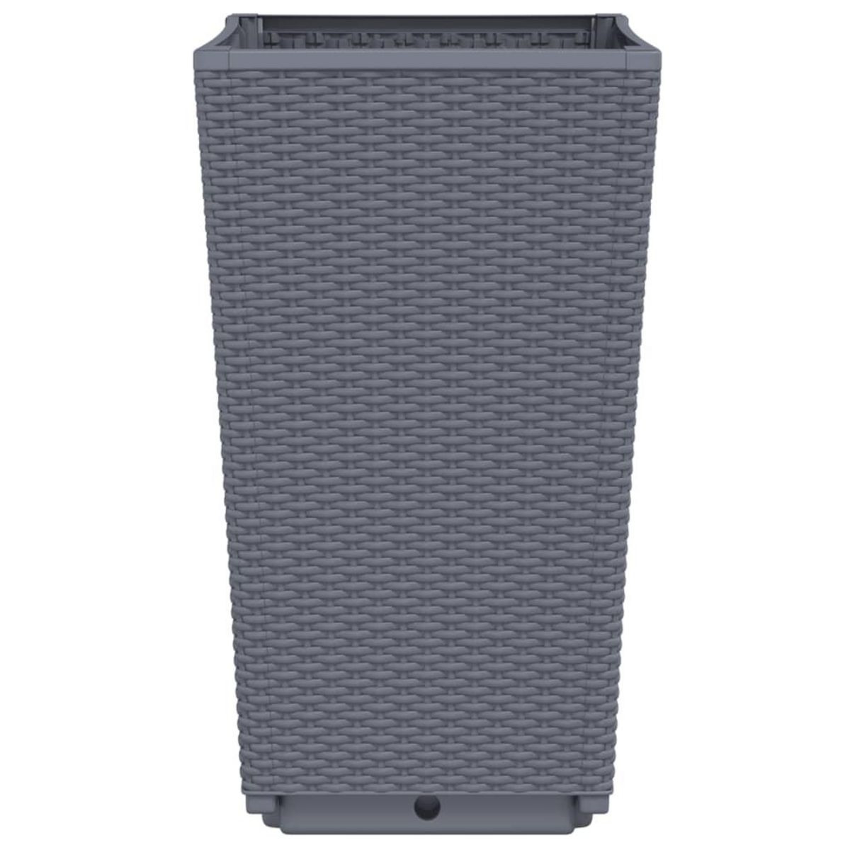 VIDAXL Jardinieres 4 pcs bleu gris 32,5x32,5x57 cm PP