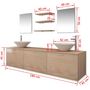 Voir la diapositive 6 : VIDAXL Dix pieces pour salle de bains avec lavabo et robinet beige