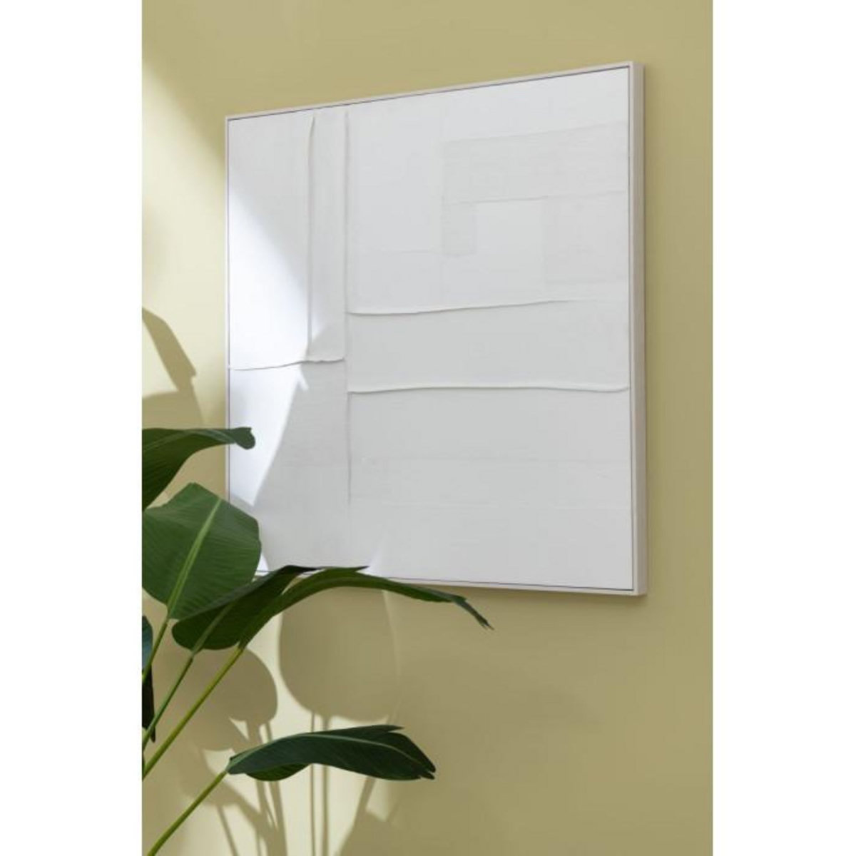 Paris Prix Tableau Déco  Log  102x102cm Blanc