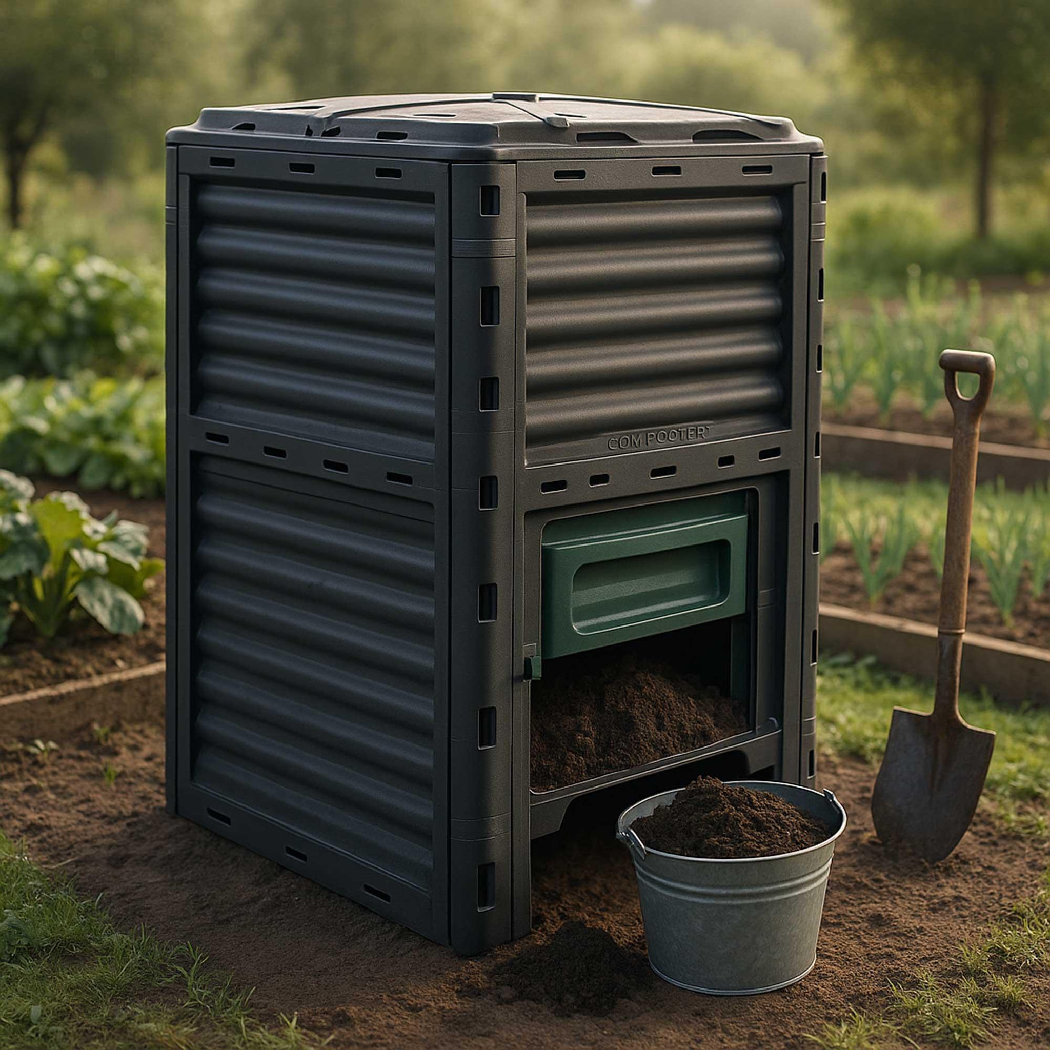 Voir la diapositive 3 : WERKAPRO Composteur de jardin 300 l werka pro