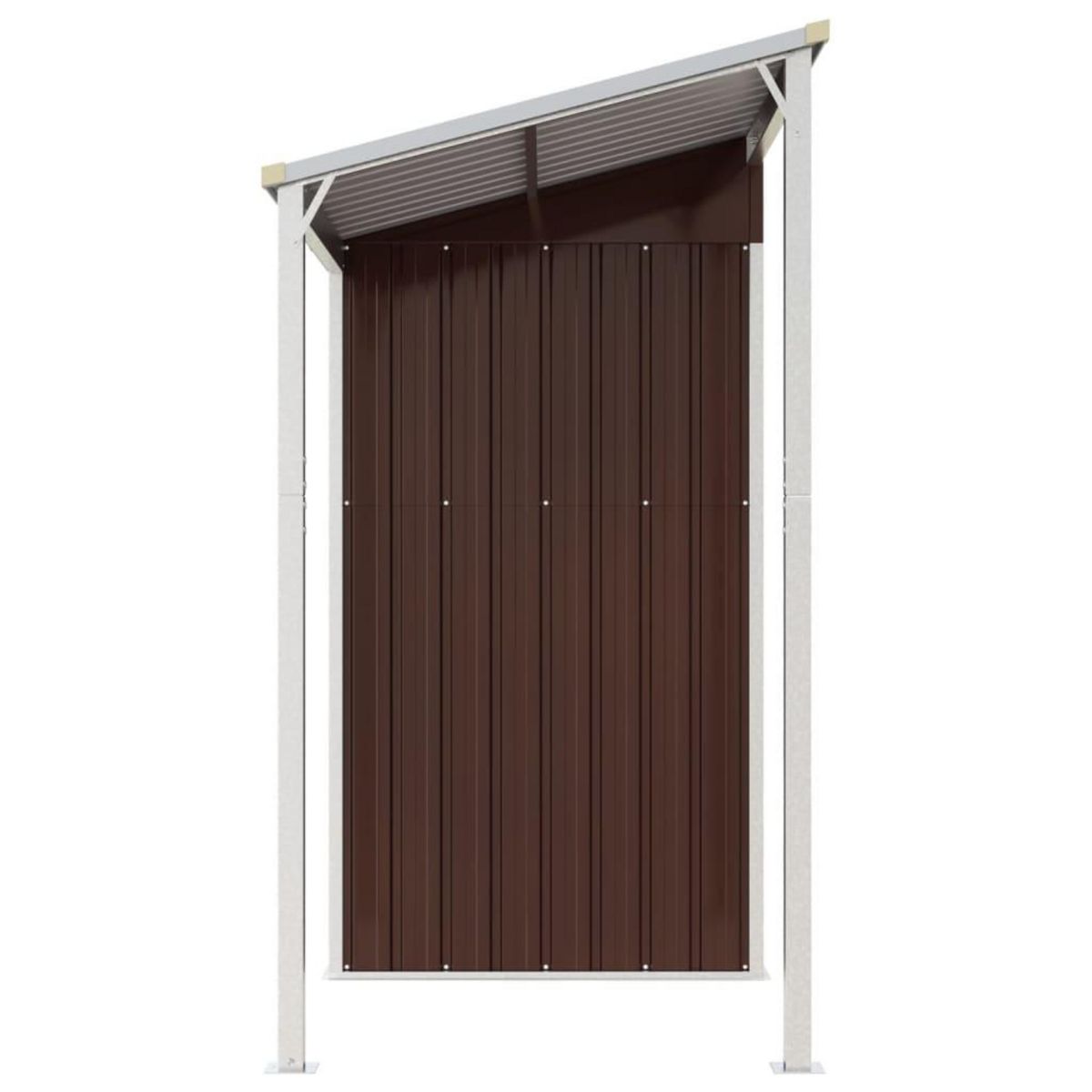 VIDAXL Abri de jardin avec toit prolonge marron 277x110,5x181 cm acier