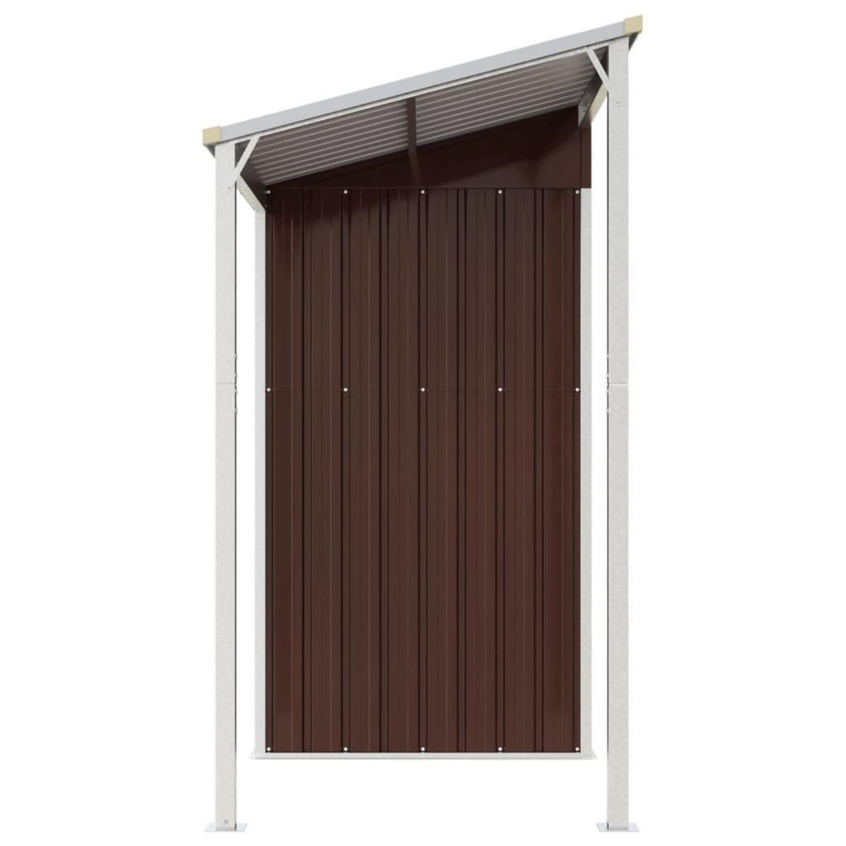 VIDAXL Abri de jardin avec toit prolonge marron 277x110,5x181 cm acier