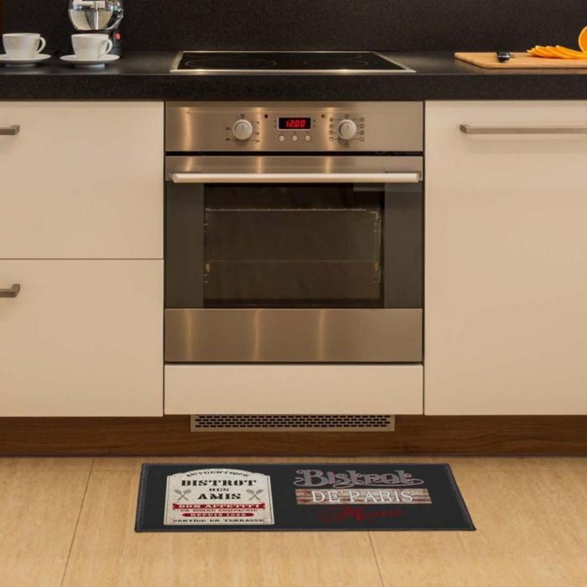 Paris Prix Tapis Rectangle  Bistrot Des Amis  50x80cm Noir