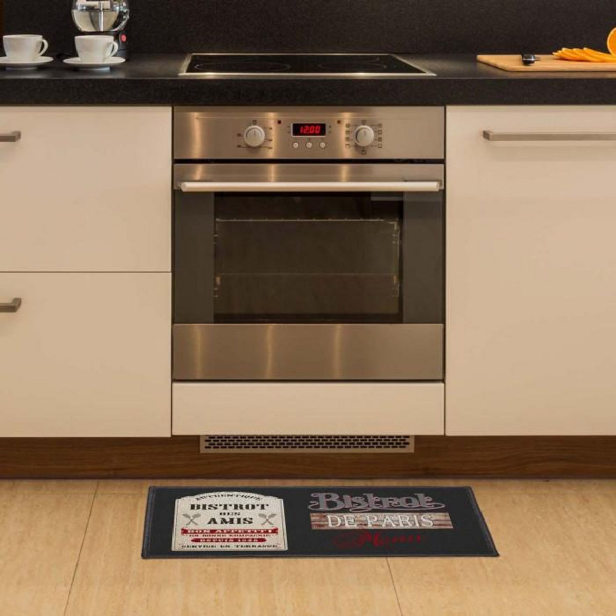 Paris Prix Tapis Rectangle  Bistrot Des Amis  50x80cm Noir