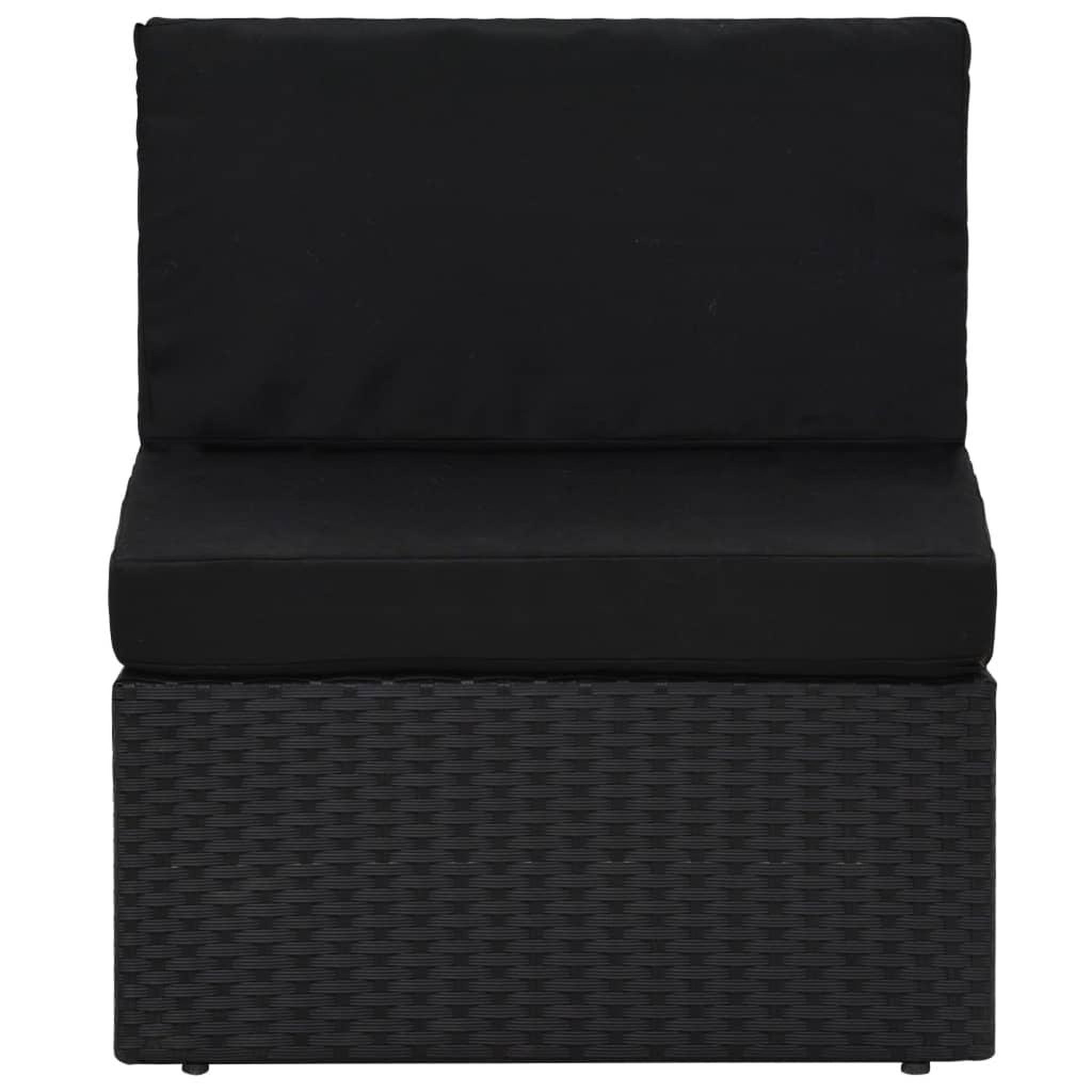 Voir la diapositive 4 : VIDAXL Salon de jardin 2 pcs Resine tressee Noir