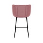 Voir la diapositive 6 : Rendez vous déco Lot de 2 chaises pour îlot central 67 cm en velours vieux rose-Rosy
