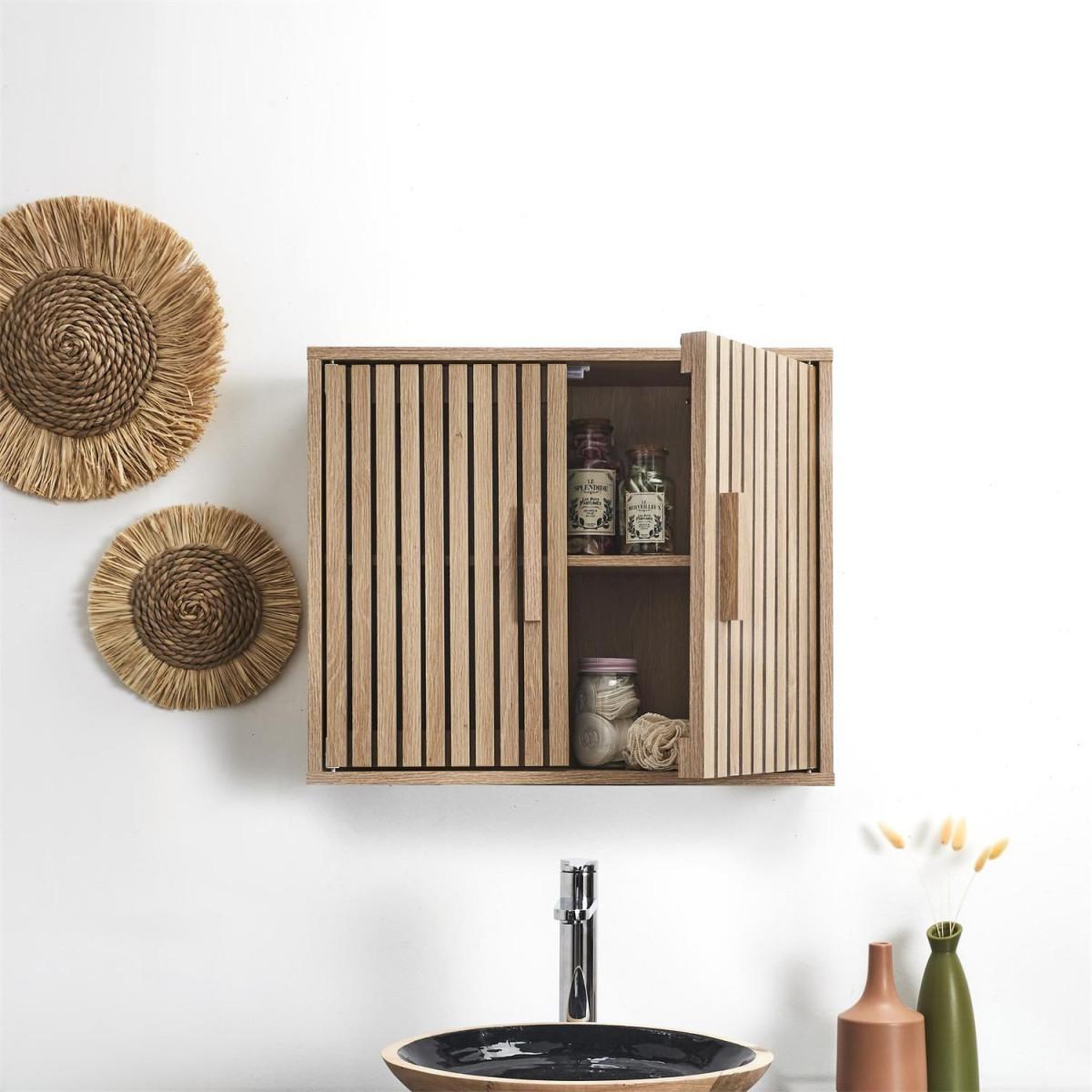 Voir la diapositive 4 : The Home Deco Factory Meuble haut salle de bain  klaus  60cm marron