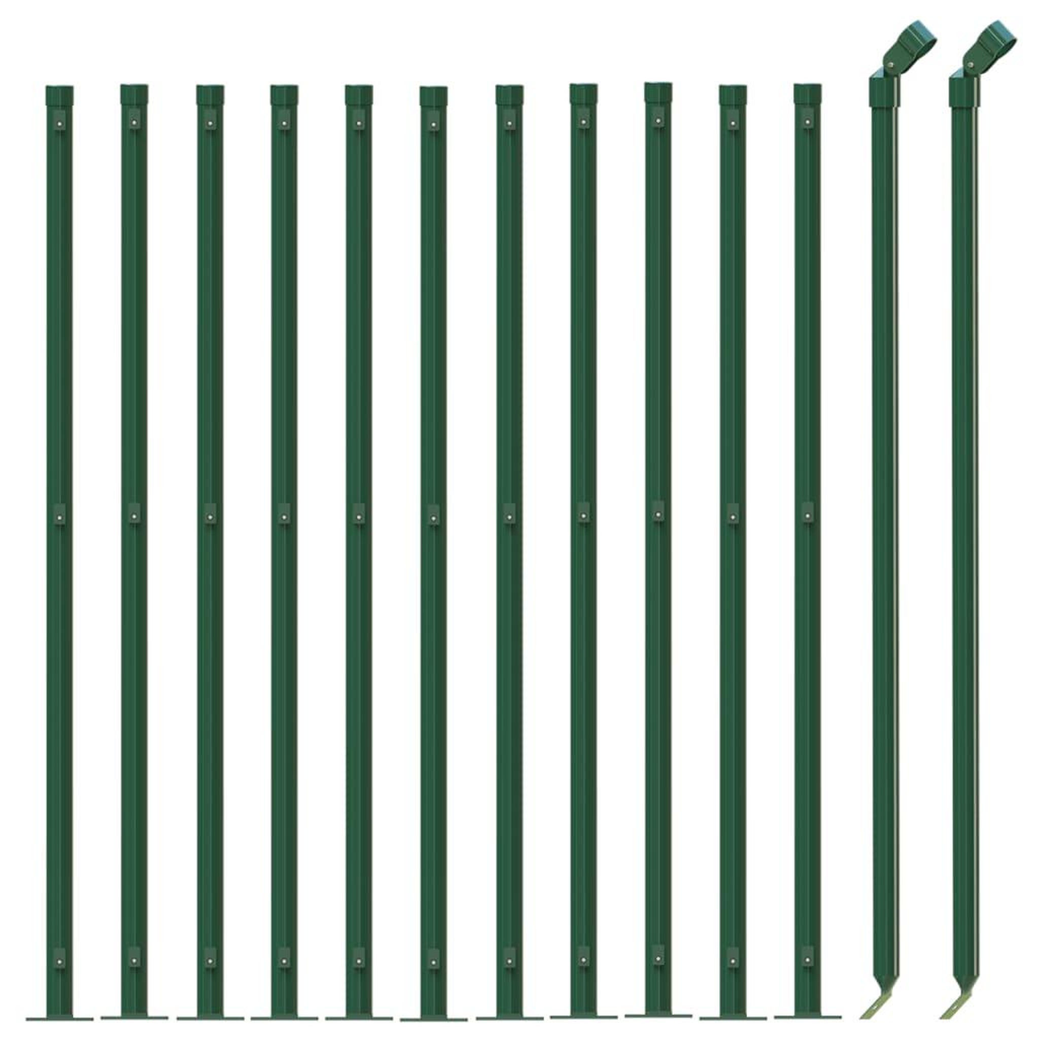 Voir la diapositive 3 : VIDAXL Cloture en treillis metallique avec bride vert 1x25 m
