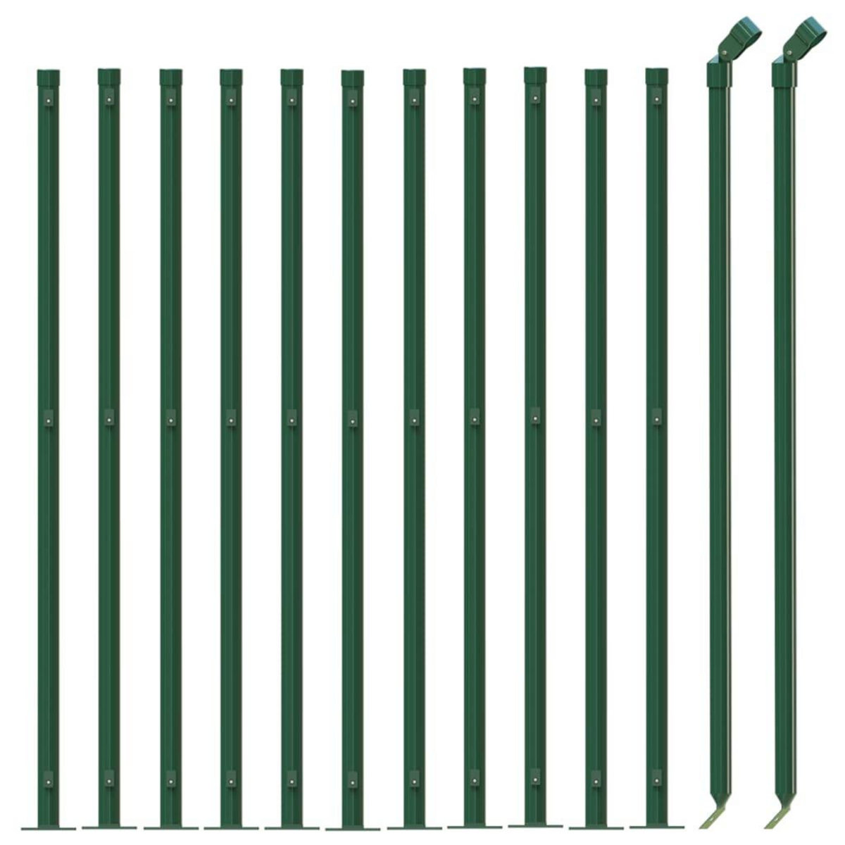 VIDAXL Cloture en treillis metallique avec bride vert 1x25 m