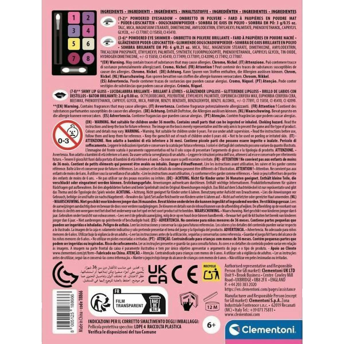 CLEMENTONI Puzzle éducatif Clementoni avec thème maquillage pastel