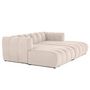 Voir la diapositive 2 : LISA DESIGN Debbie - canapé modulable droit 3 places avec double méridienne - assise profonde - en tissu texturé