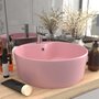 Voir la diapositive 1 : VIDAXL Lavabo de luxe avec trop-plein Rose mat 36x13 cm Ceramique