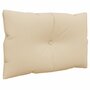 Voir la diapositive 4 : VIDAXL Coussins de palette lot de 2 beige tissu