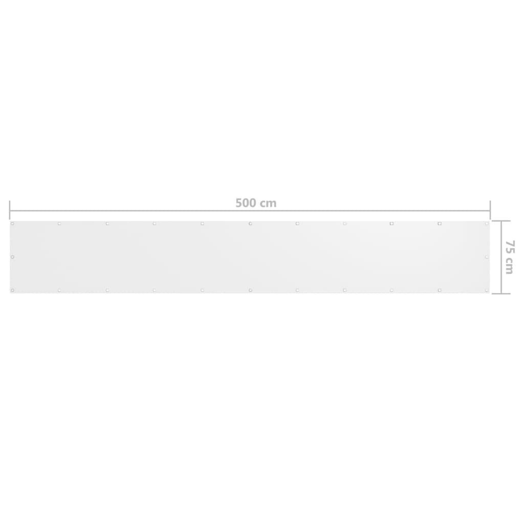 Voir la diapositive 6 : VIDAXL Ecran de balcon Blanc 75x500 cm Tissu Oxford