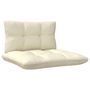 Voir la diapositive 4 : VIDAXL Canape 2 places de jardin et coussins creme Bois de pin solide
