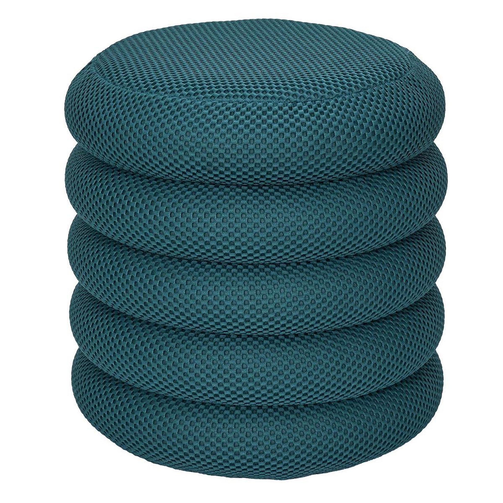 The Home Deco Factory Pouf coffre rangement  atome  42cm bleu