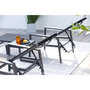 Voir la diapositive 4 : CONCEPT USINE Lot de 2 transats et une table d'appoint noir BARI