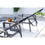 Voir la diapositive 4 : CONCEPT USINE Lot de 2 transats et une table d'appoint noir BARI