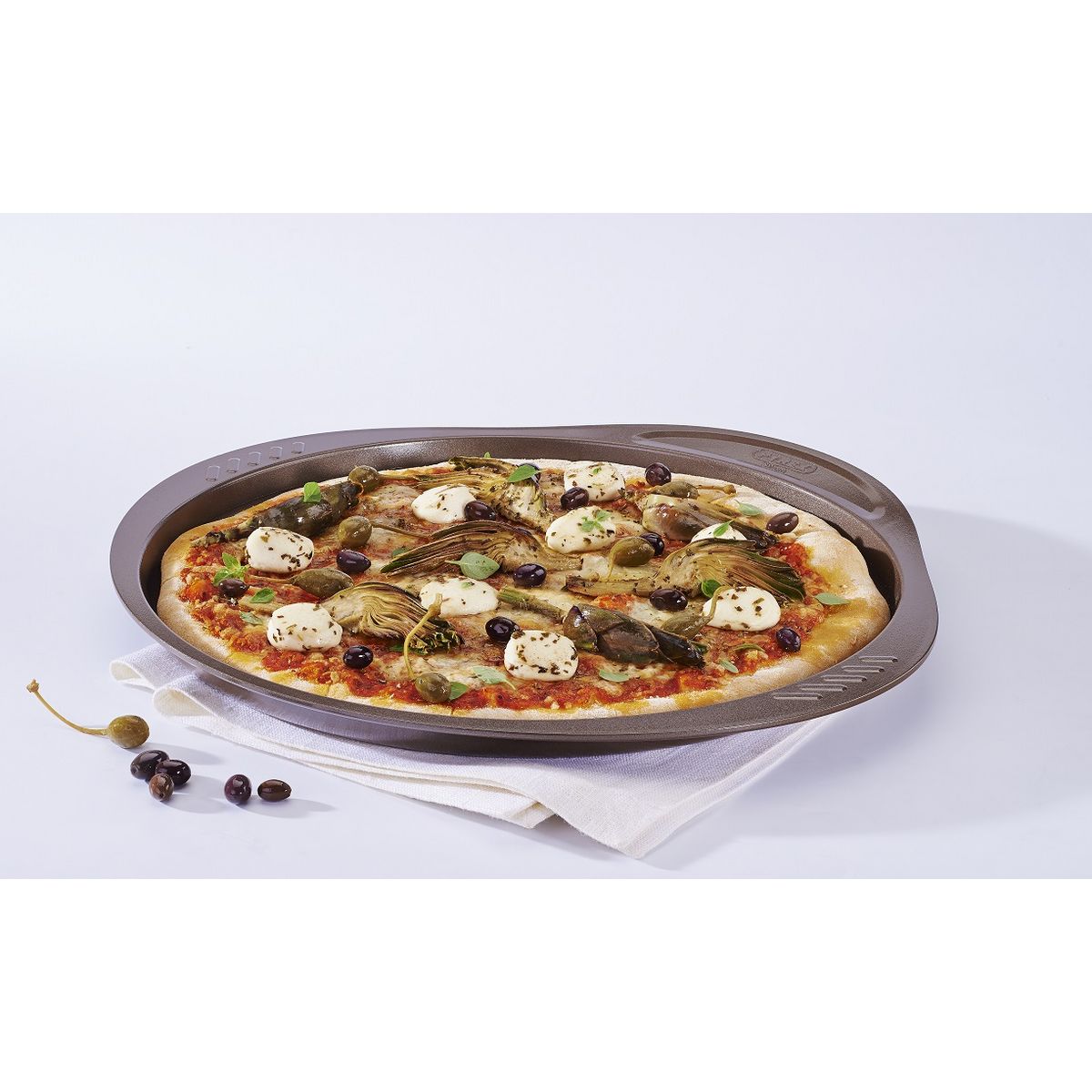 PYREX Plaque à pizza perforée ronde 32 cm