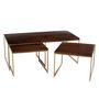 Voir la diapositive 1 : Paris Prix Table Basse 3 Parties Design  Rafi  120cm Marron