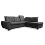 Voir la diapositive 6 : BEST MOBILIER Paul - canapé d'angle droit - 5 places - convertible avec coffre et têtières - en tissu