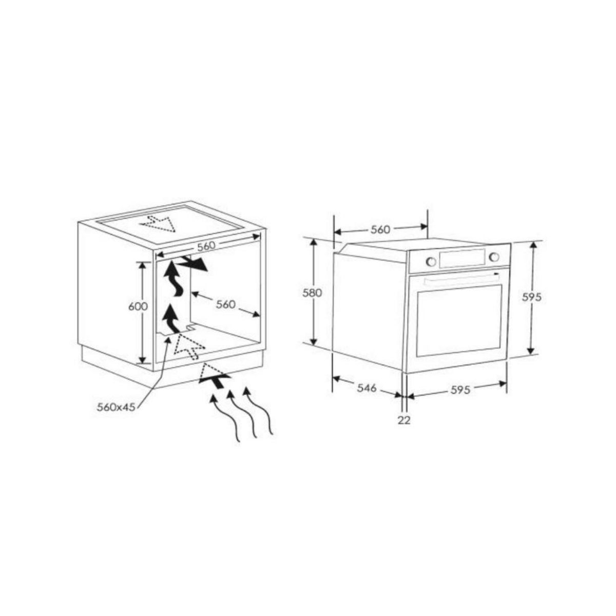 Candy Four intégrable multifonction 65l 60cm pyrolyse inox - FCM676X