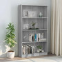 Voir la diapositive 1 : VIDAXL Bibliotheque 4 niveaux Sonoma gris 80x24x142 cm