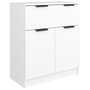 Voir la diapositive 2 : VIDAXL Buffet Blanc 60x30x70 cm Bois d'ingenierie