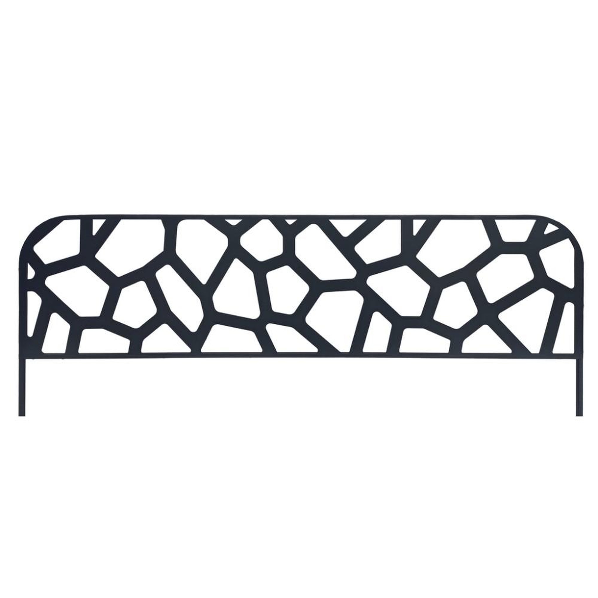 Nortene Bordure métal décoratif à planter STONE - 0,40 x 1 m - Ardoise