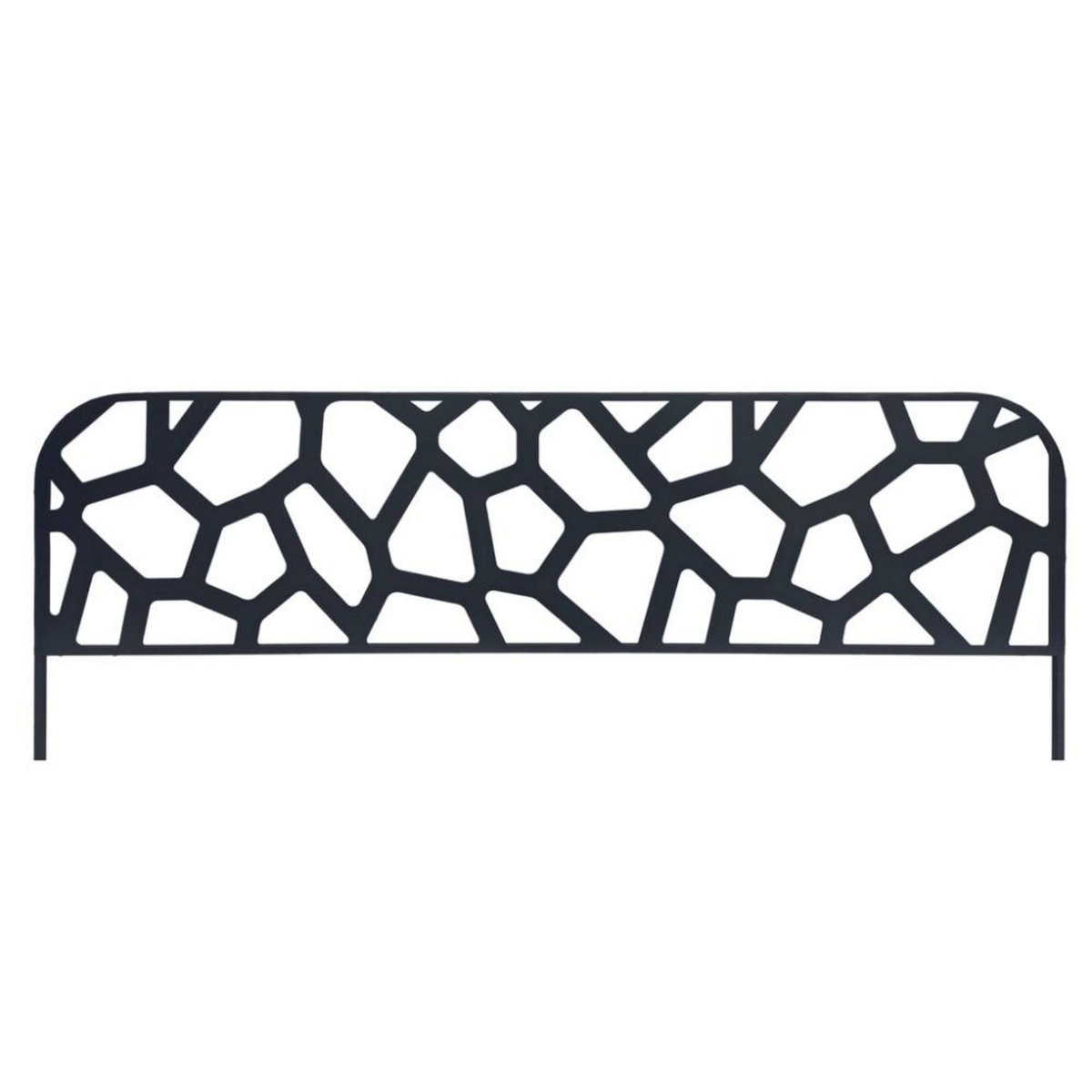 Nortene Bordure métal décoratif à planter STONE - 0,40 x 1 m - Ardoise