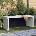 VIDAXL Banc de jardin extensible blanc 212,5x40,5x45cm bois massif pin