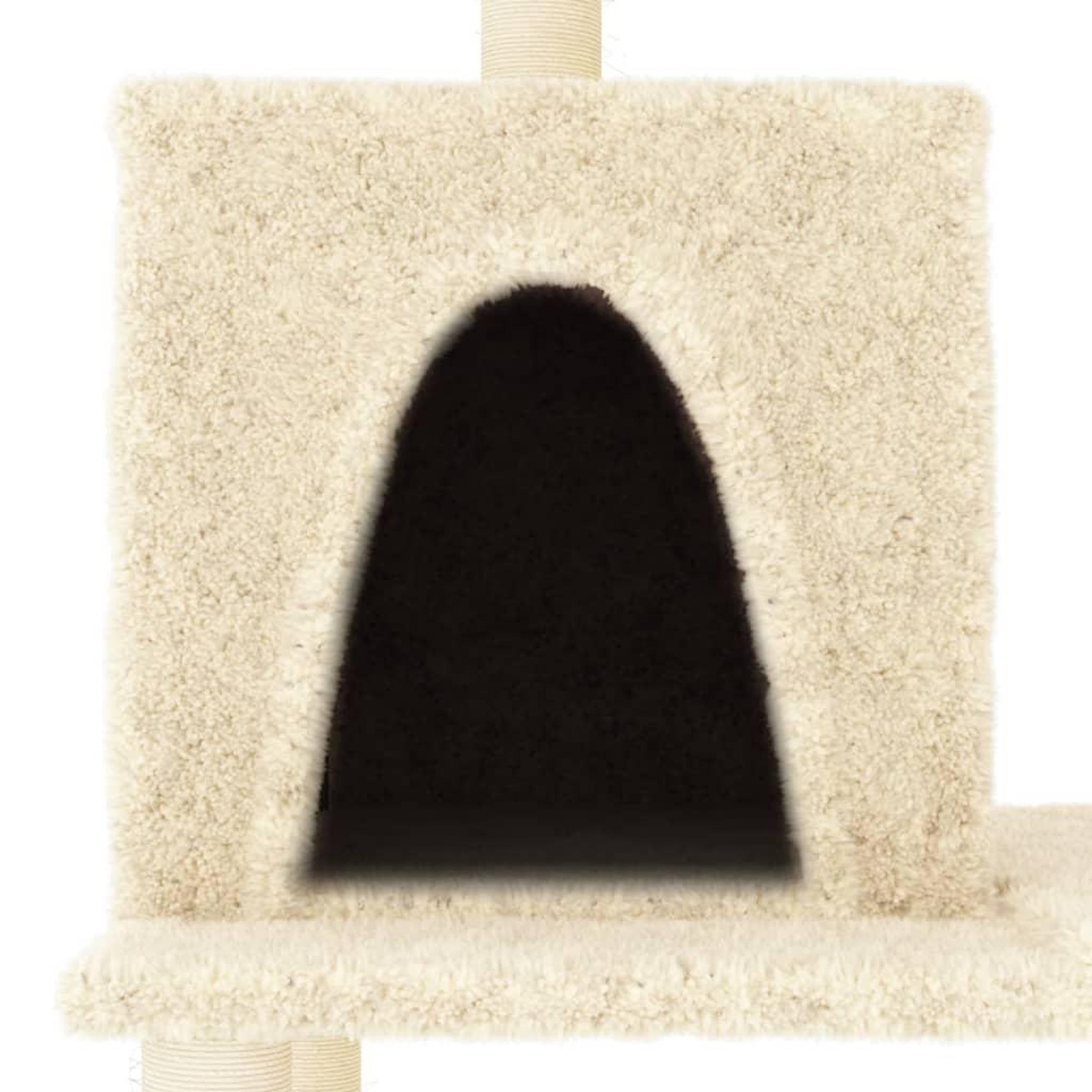 Voir la diapositive 5 : VIDAXL Arbre a chat avec griffoirs en sisal Creme 167 cm