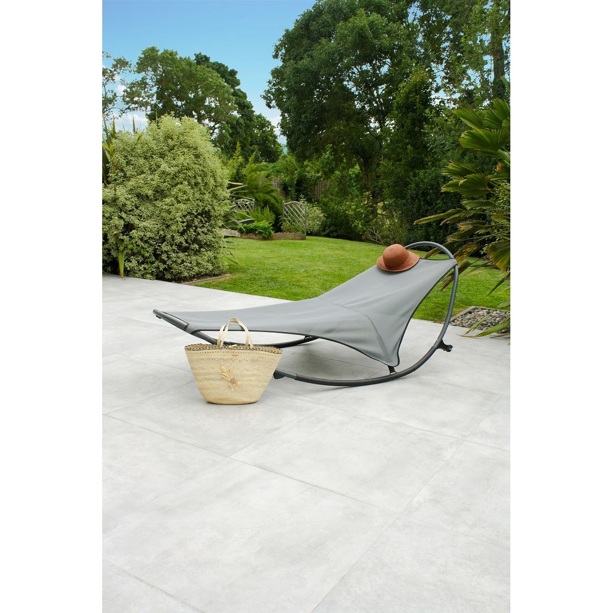 DCB GARDEN Bain de soleil - Acier - Gris - HENDAYE