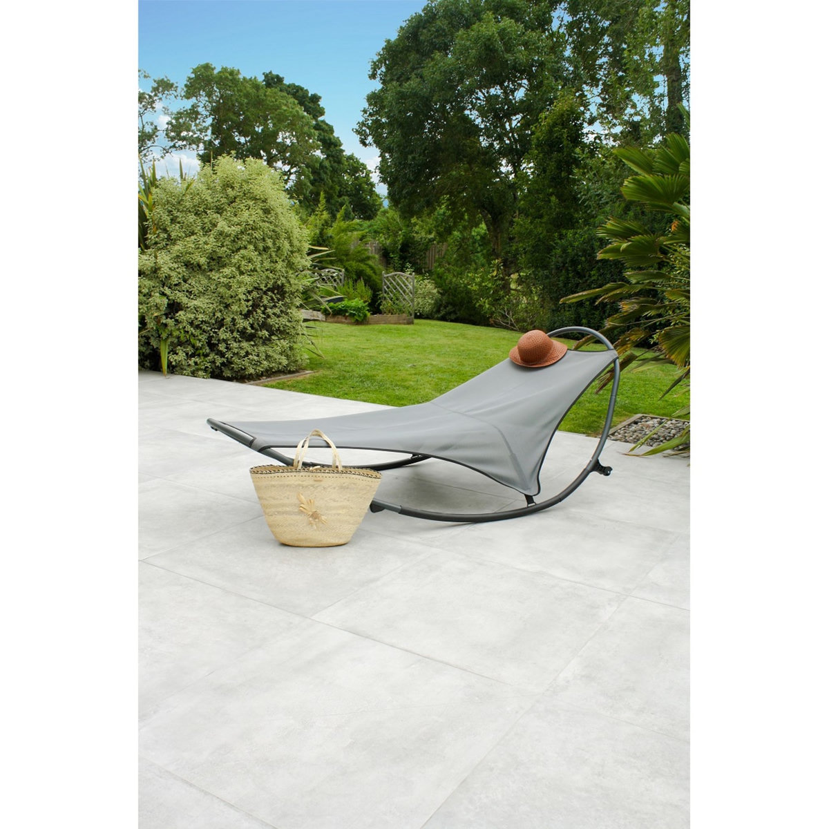 DCB GARDEN Bain de soleil - Acier - Gris - HENDAYE