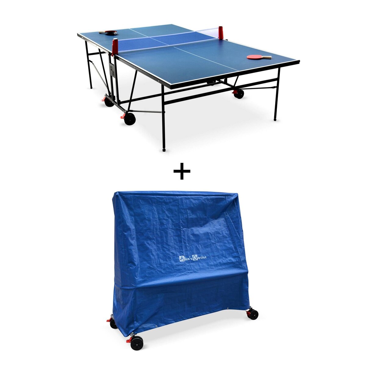 Alice's Garden Table de ping pong INDOOR bleue avec sa housse