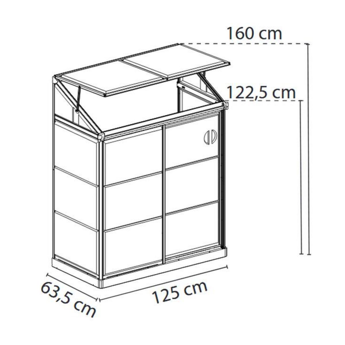 Palram Serre de jardin adossée 0.75m² argent - 702969