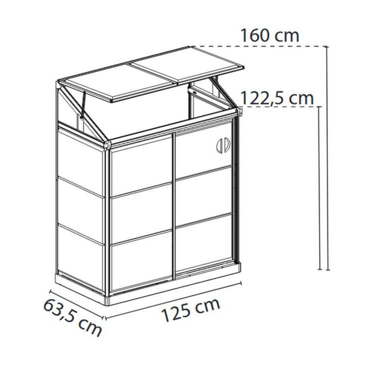 Palram Serre de jardin adossée 0.75m² argent - 702969