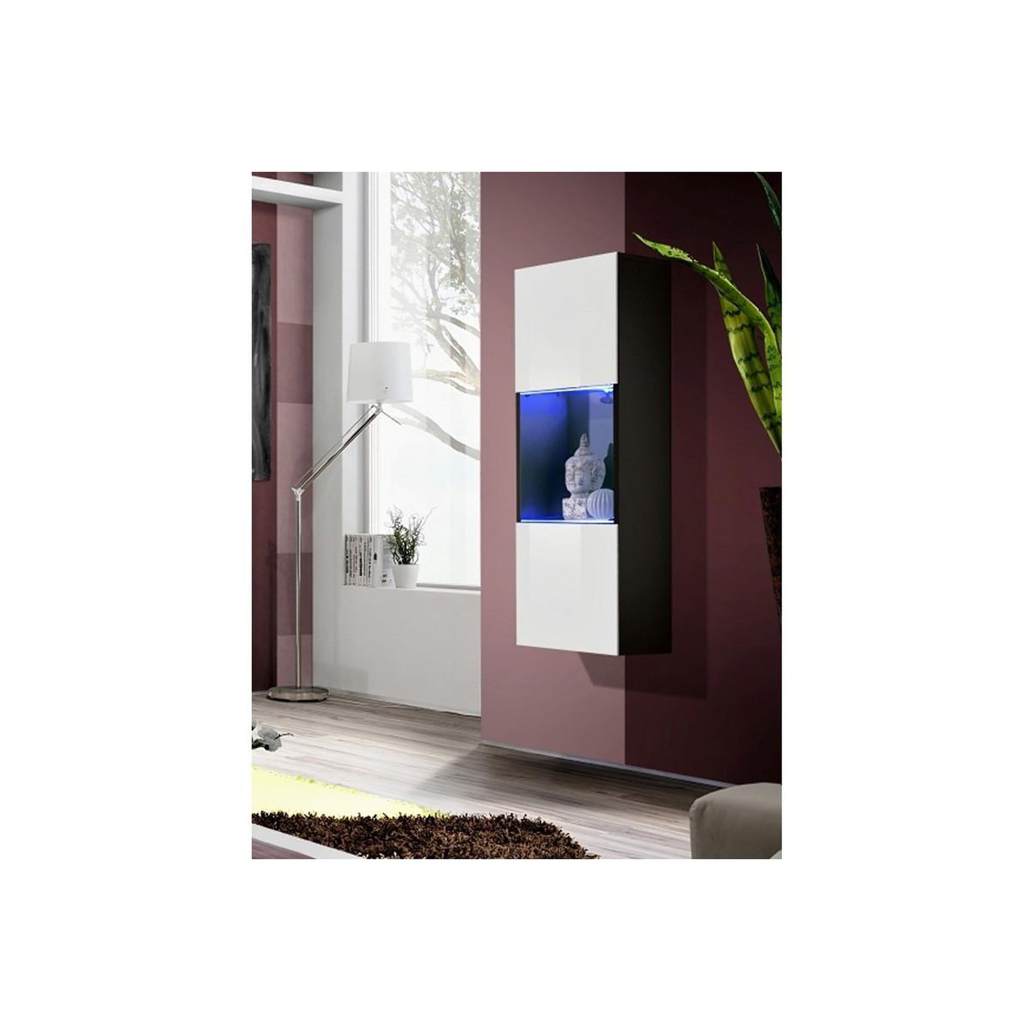 Voir la diapositive 1 : Paris Prix Vitrine led murale design  fly a3  126cm blanc & noir