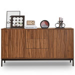 MERAX Buffet 2 porte(s) 3 tiroir(s) - 150 cm naturel mdf