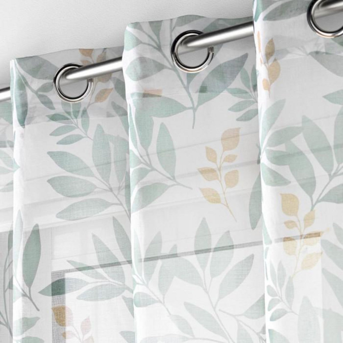 Paris Prix Rideau Voilage à Œillets  Biovana  140x240cm Vert