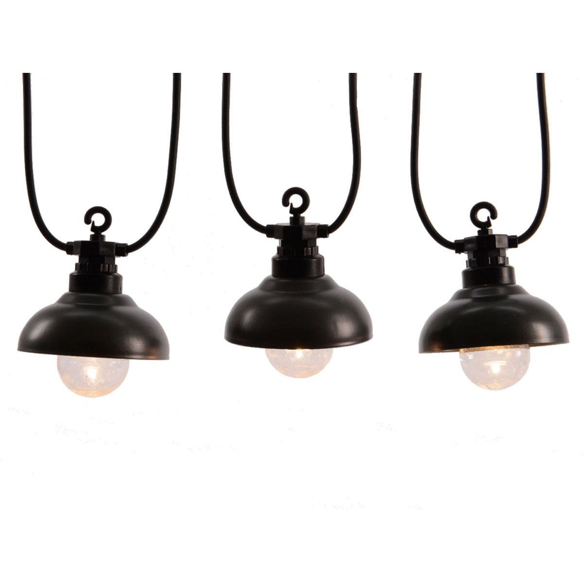 JARDIDECO Guirlande lumineuse 10 Led style industriel - Blanc chaud