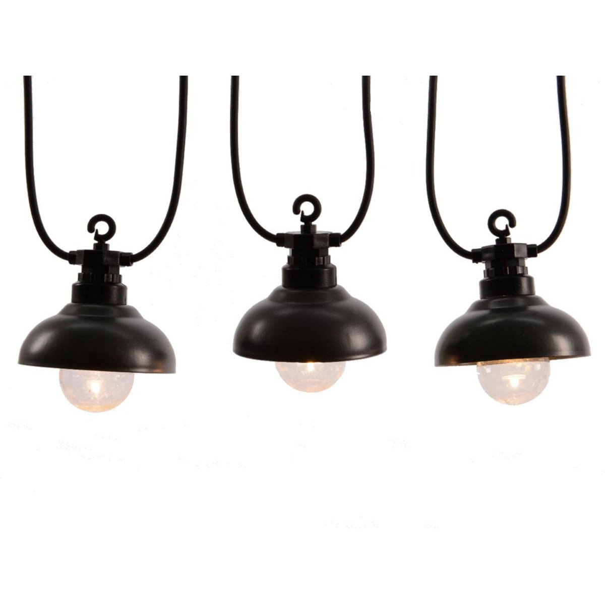 JARDIDECO Guirlande lumineuse 10 Led style industriel - Blanc chaud